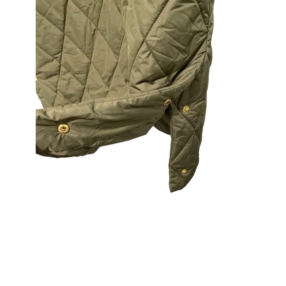 OVERSIZED Barbour $517 Re-Engineered Rhea Quilted Coat Olive Size 8 NEW - Picture 9 of 12